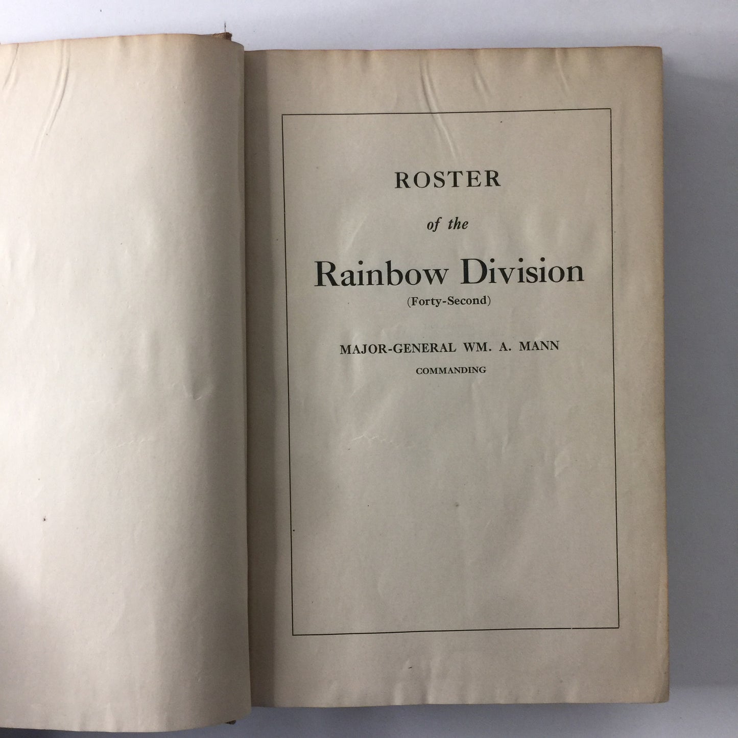 Roster of the Rainbow Division  - 1917