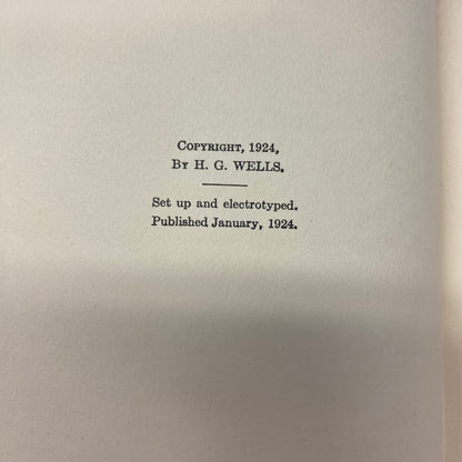 The Story of a Great Schoolmaster - H. G. Wells - 1st American Edition - 1924