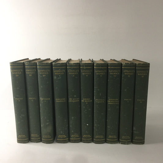 Lowell’s Works - James Lowell - 10 Volumes - 1904