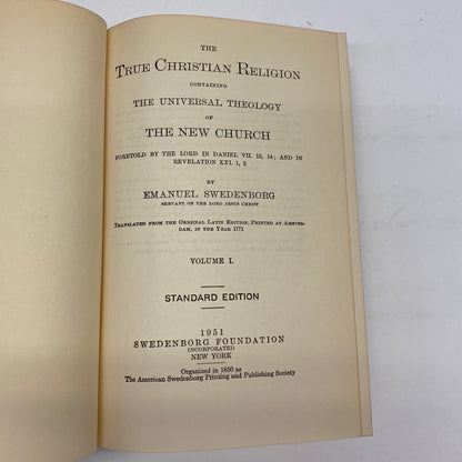 The True Christian Religion - Emanuel Swedenborg - 2 Volumes - 1963
