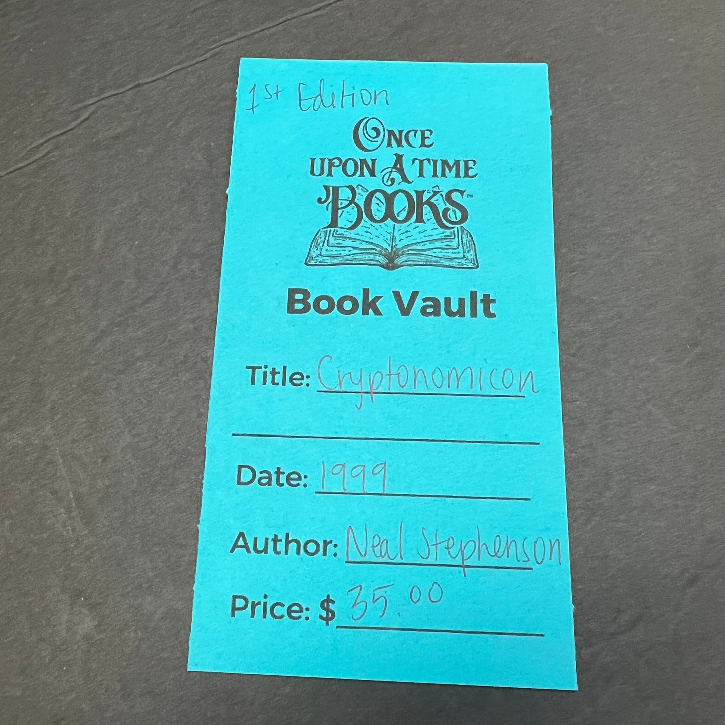 Cryptonomicon - Neal Stephenson - 1st Edition - 1999